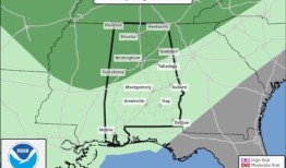 未来三天阿拉巴马州可能会有孤立的强风暴