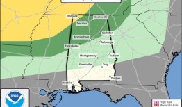 阿拉巴马州部分地区今天可能迎来两轮风暴